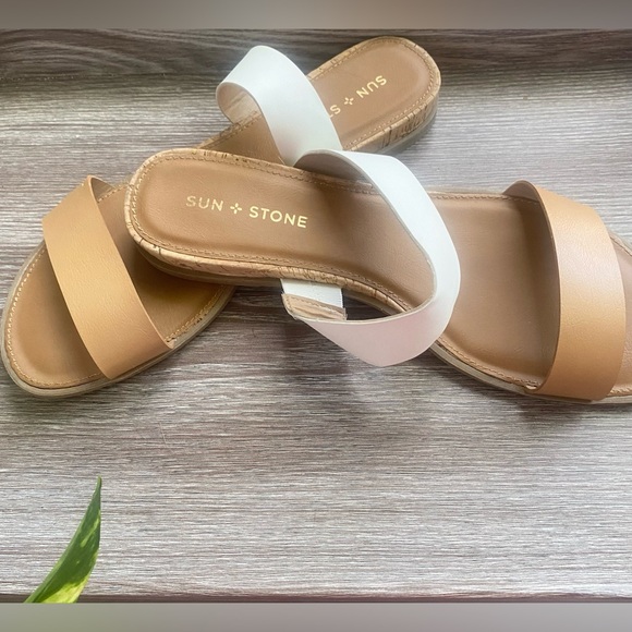 Double Strap Sandal • cork and leather • NIB - Picture 1 of 11